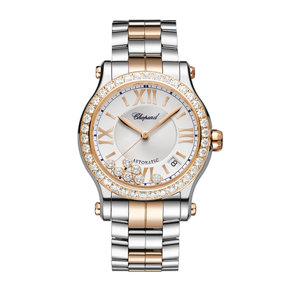 Chopard Happy Sport 36mm Silver Diamond Bezel