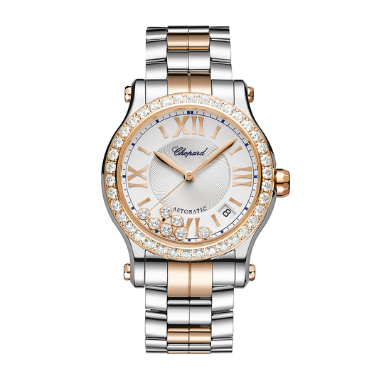 Chopard Happy Sport 36mm Silver Diamond Bezel