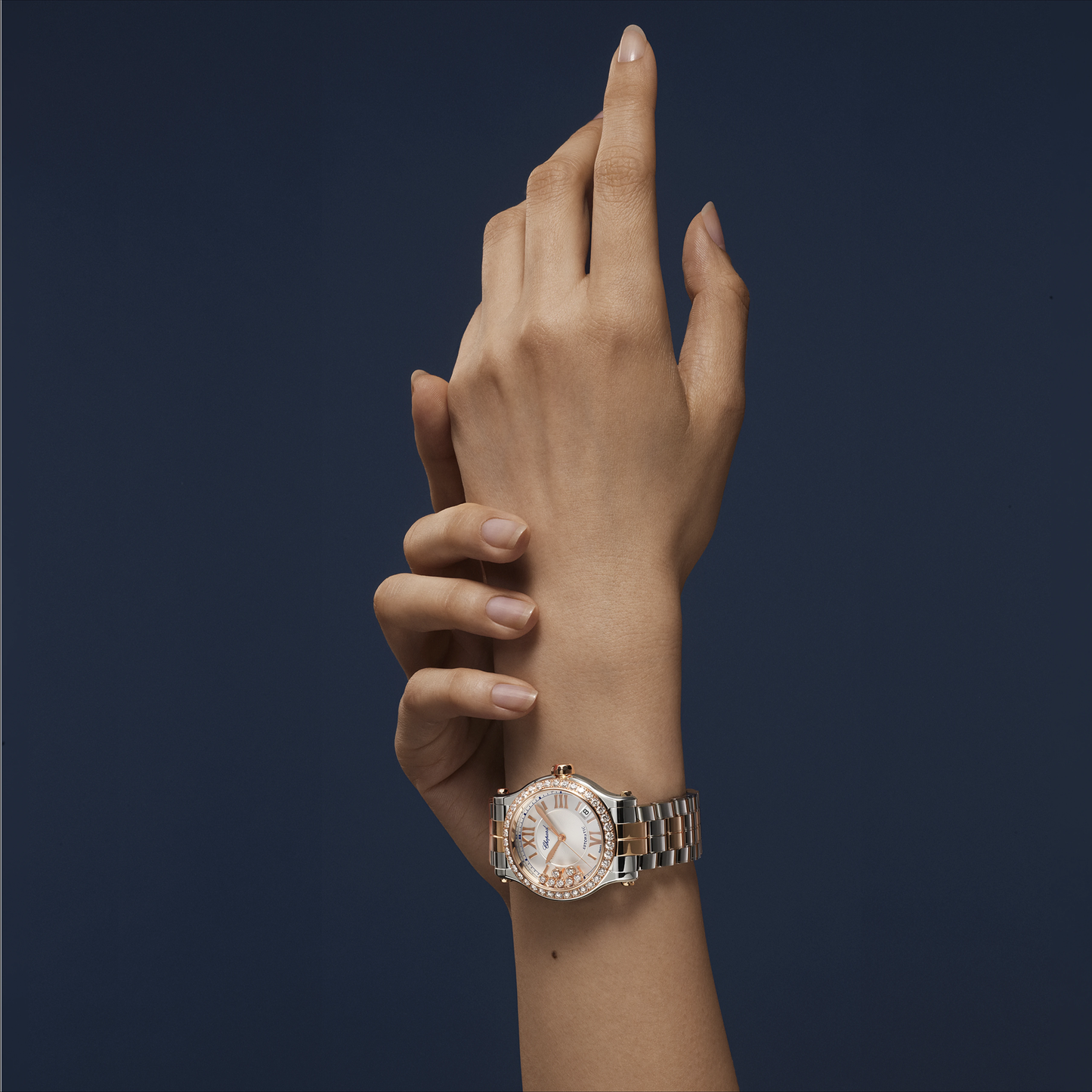 Chopard Happy Sport 36mm Silver Diamond Bezel