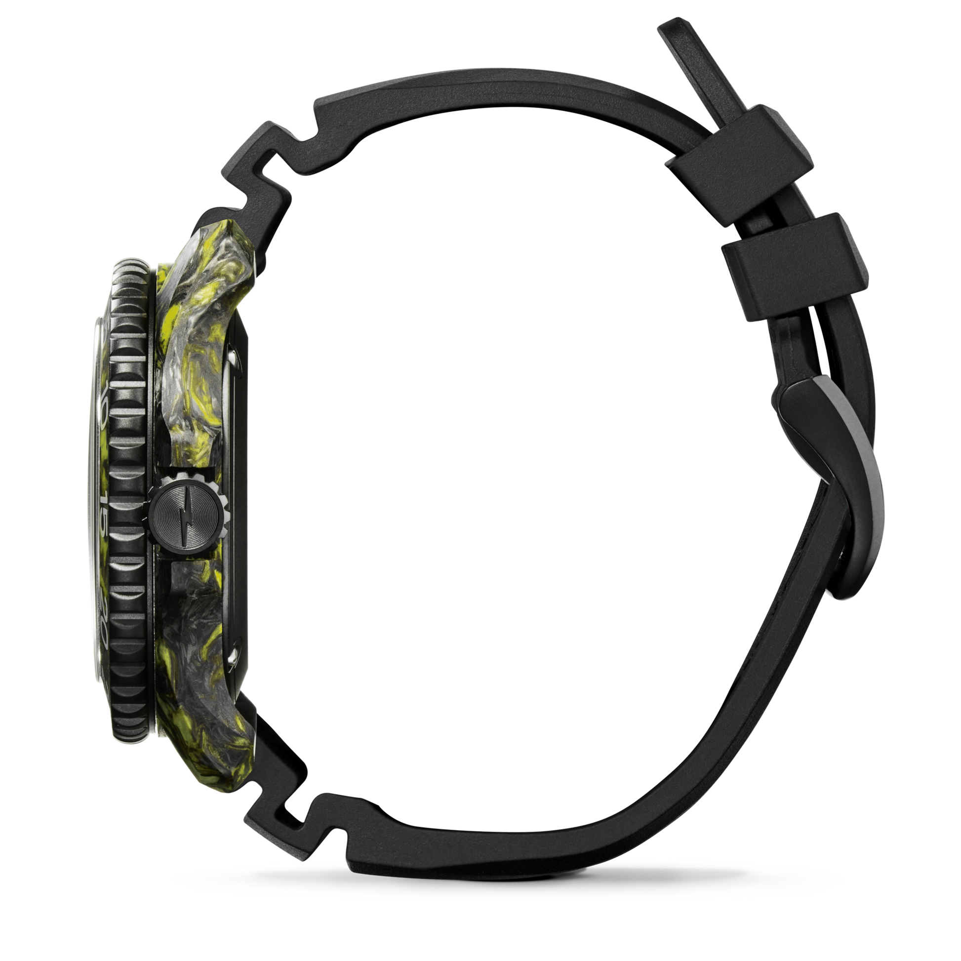 Shinola Forged Carbon Monster Automatic 45mm Black Dial Rubber Strap Watch