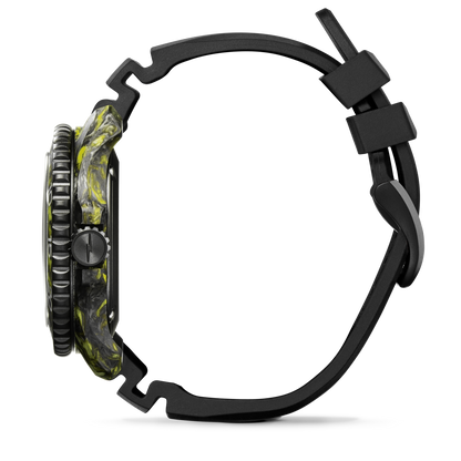 Shinola Forged Carbon Monster Automatic 45mm Black Dial Rubber Strap Watch