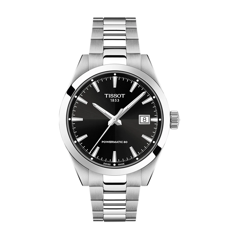 Tissot Gentleman 38mm Automatic Black Dial Watch