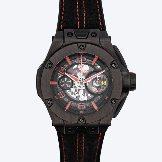 Pre Owned Hublot Big Bang Unico Ferrari Carbon Fiber 45mm Watch