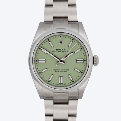 Pre Owned 2025 Rolex Oyster Perpetual 41 Green Dial 124300
