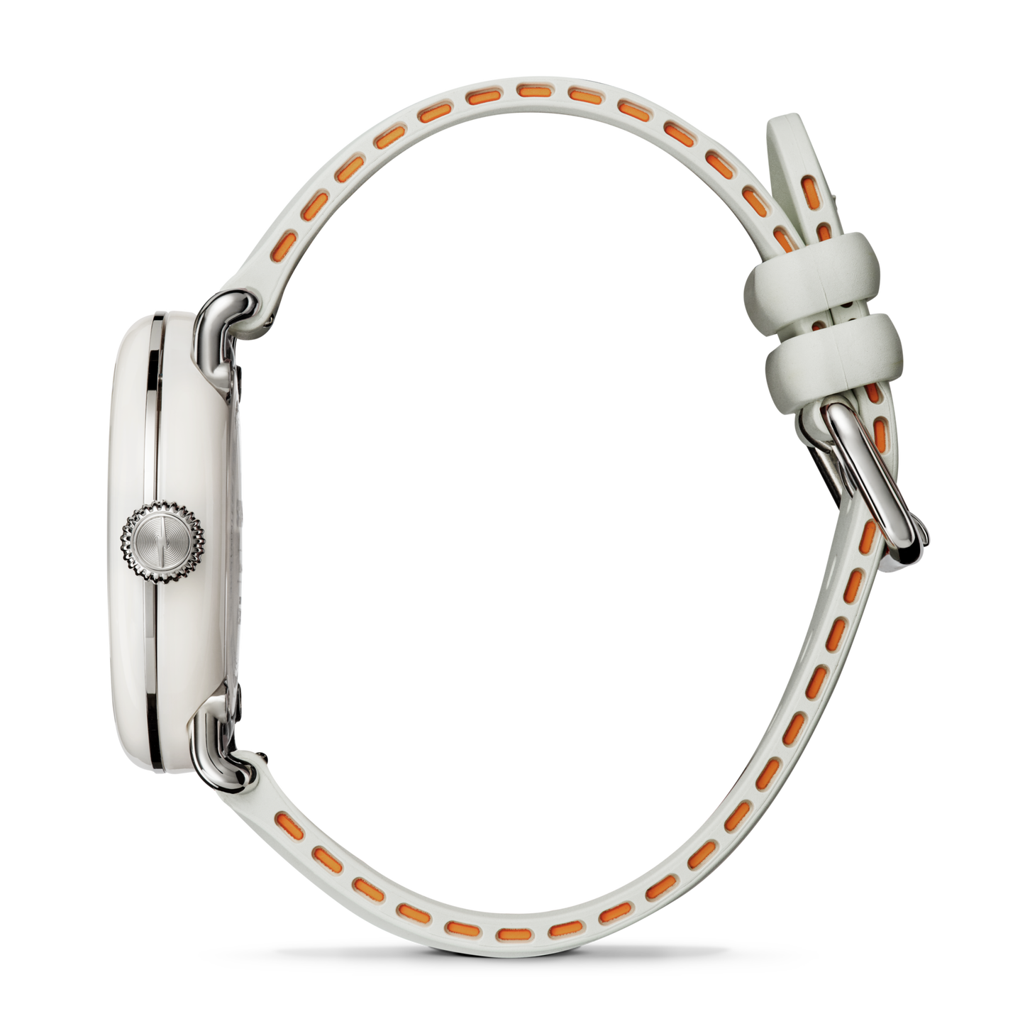 Shinola Detrola 41mm Nude Dial Cream Rubber Strap Watch
