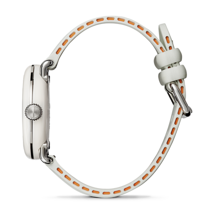 Shinola Detrola 41mm Nude Dial Cream Rubber Strap Watch