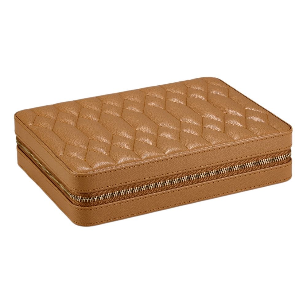 WOLF Lauren Large Zip Case — Caramel