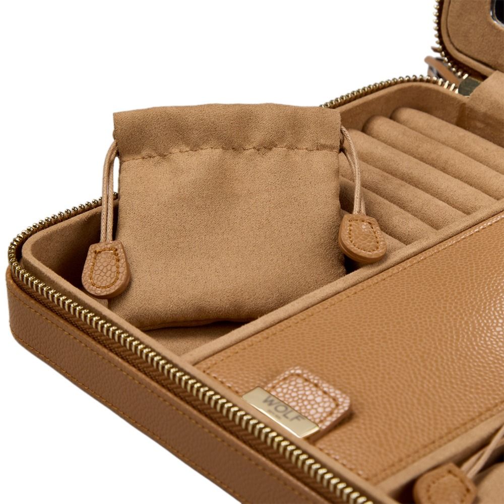WOLF Lauren Large Zip Case — Caramel