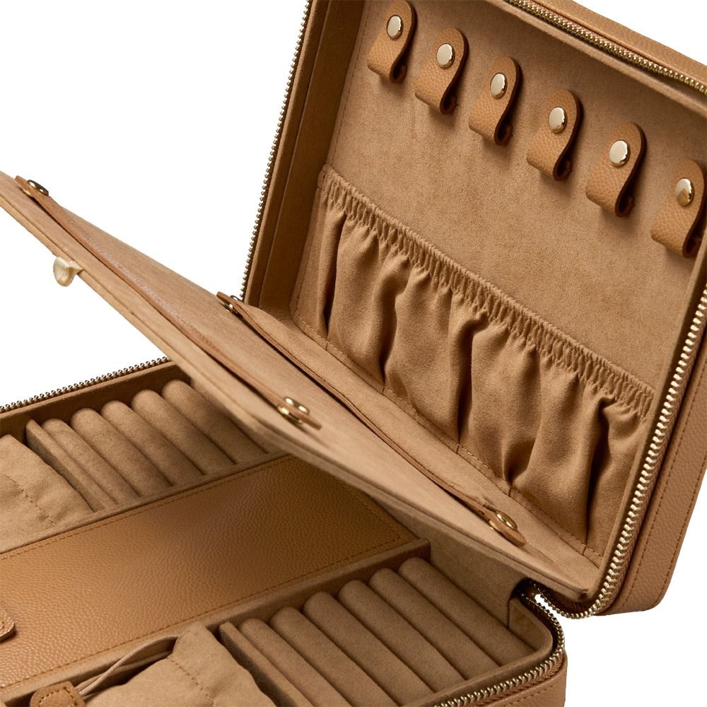 WOLF Lauren Large Zip Case — Caramel