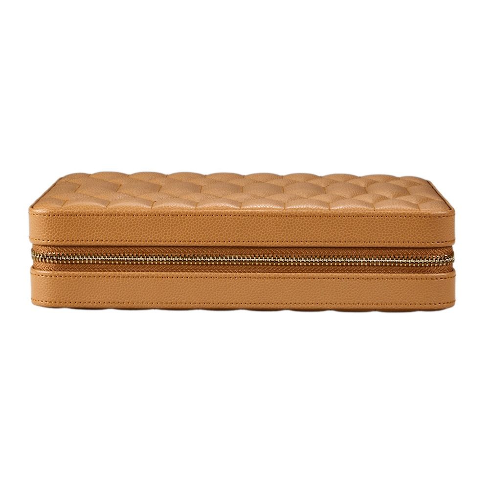 WOLF Lauren Large Zip Case — Caramel