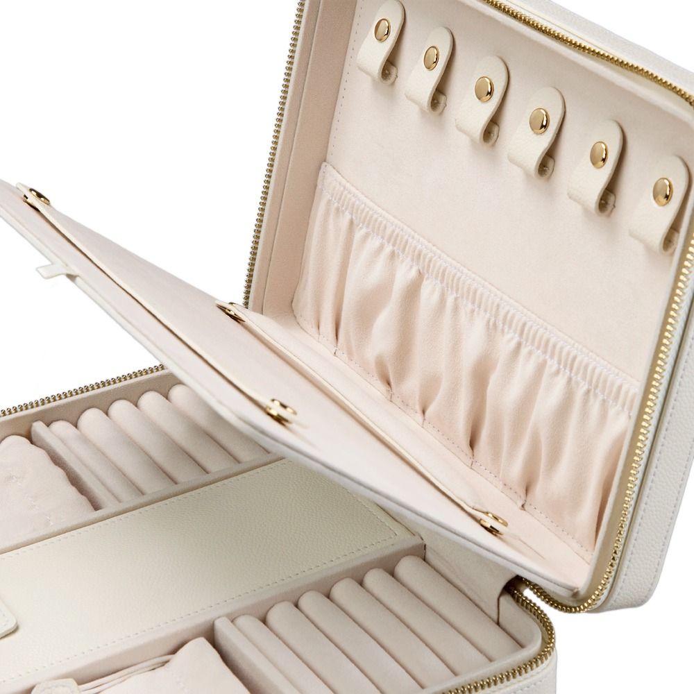 WOLF Lauren Large Zip Case — Ivory