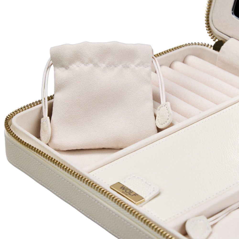 WOLF Lauren Large Zip Case — Ivory