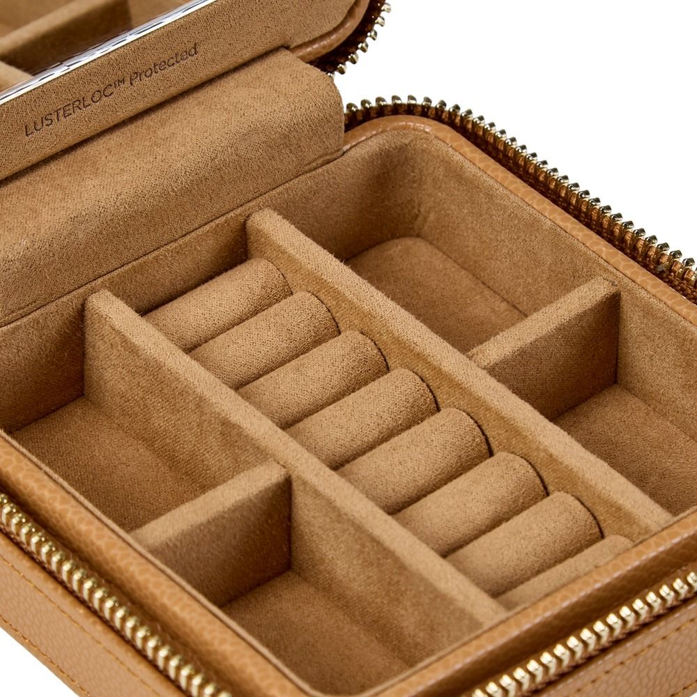 WOLF Lauren Zip Travel Case — Caramel