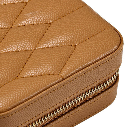 WOLF Lauren Zip Travel Case — Caramel