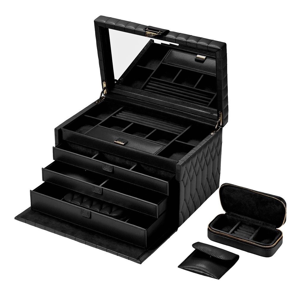 WOLF Lauren Large Jewelry Box — Black