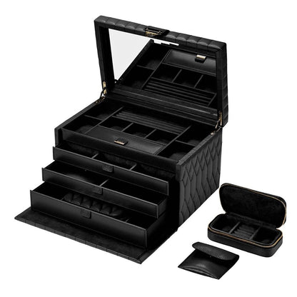 WOLF Lauren Large Jewelry Box — Black