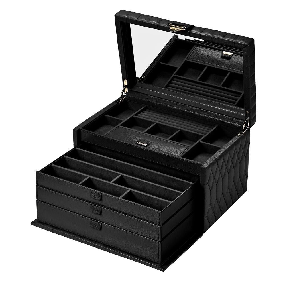 WOLF Lauren Large Jewelry Box — Black
