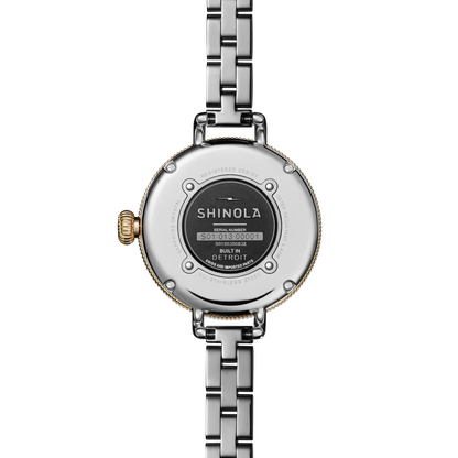Shinola Birdy 34mm Petoskey Stone Dial Two-Tone Bracelet Watch