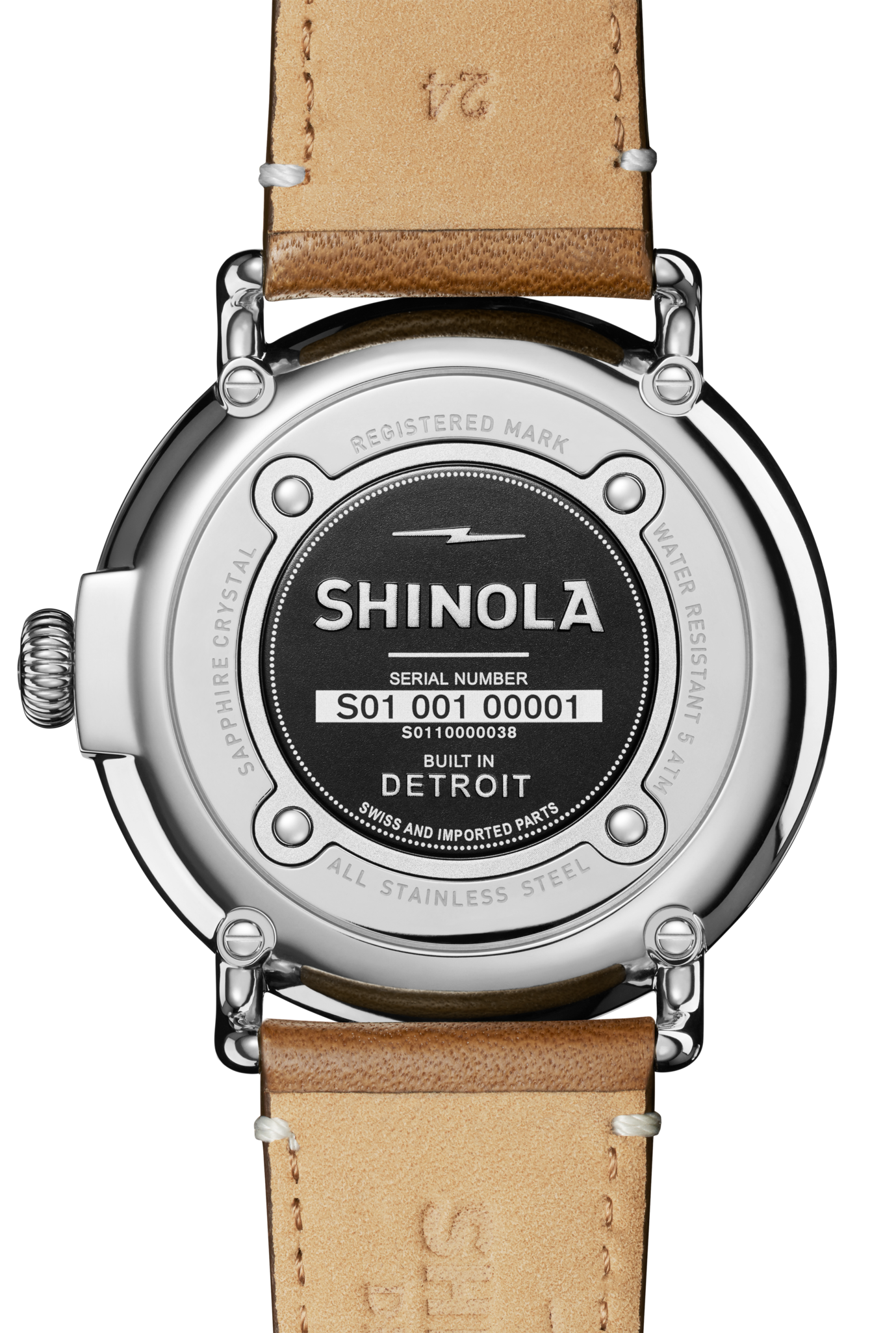 Shinola Runwell 47mm Green Dial Tan Leather Strap Watch