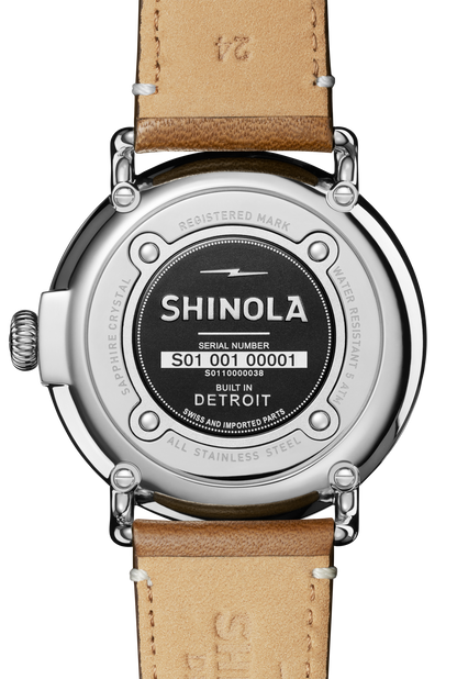 Shinola Runwell 47mm Green Dial Tan Leather Strap Watch