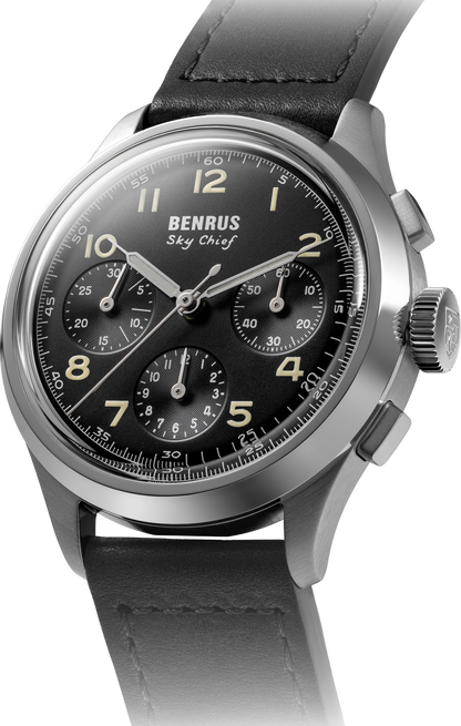 BENRUS Sky Chief Stratus Grey three-quarter view