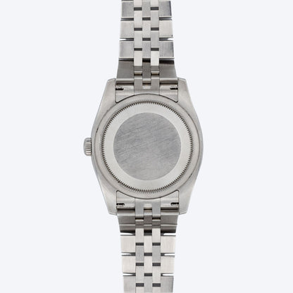 Pre Owned Rolex Datejust 36mm Silver Diamond Dial Watch
