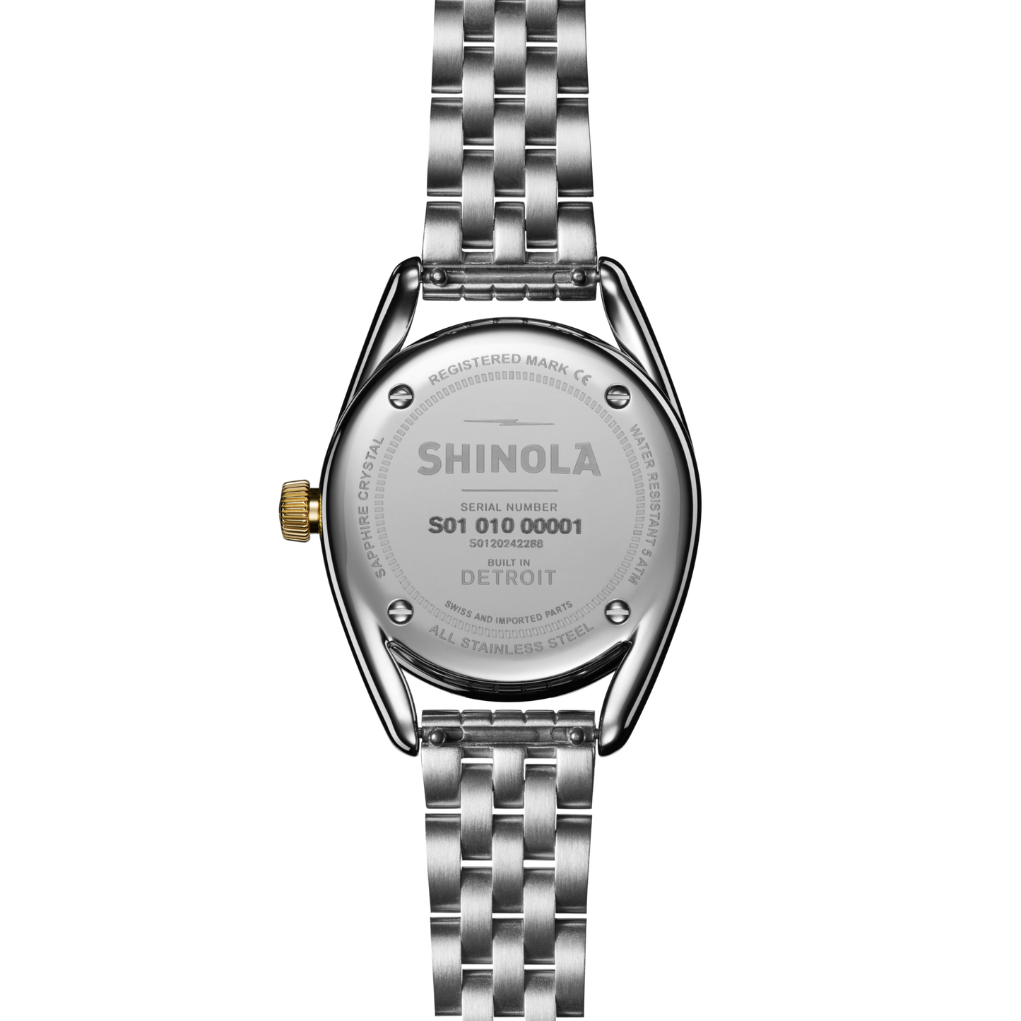 Shinola Derby 30.5mm Silver Dial Two-Tone Bracelet Watch
