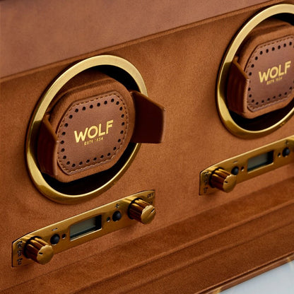 WOLF Brogue Double Winder with Storage — Burnished Brown