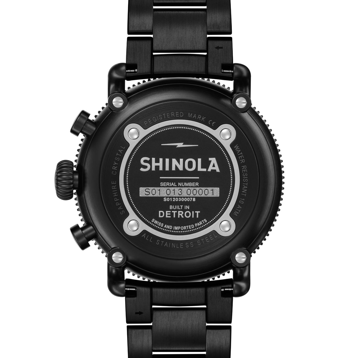 Shinola Runwell Sport Chronograph 48mm Gunmetal Dial Stainless Steel Watch