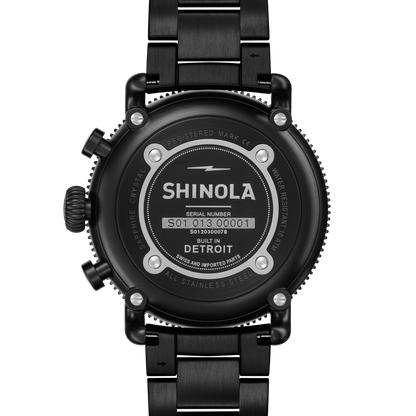 Shinola Runwell Sport Chronograph 48mm Gunmetal Dial Stainless Steel Watch