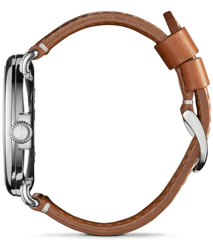 Shinola Runwell 47mm White Dial Tan Leather Strap Watch