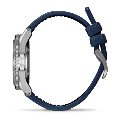Shinola Duck 40mm Midnight Blue Dial Rubber Strap Watch