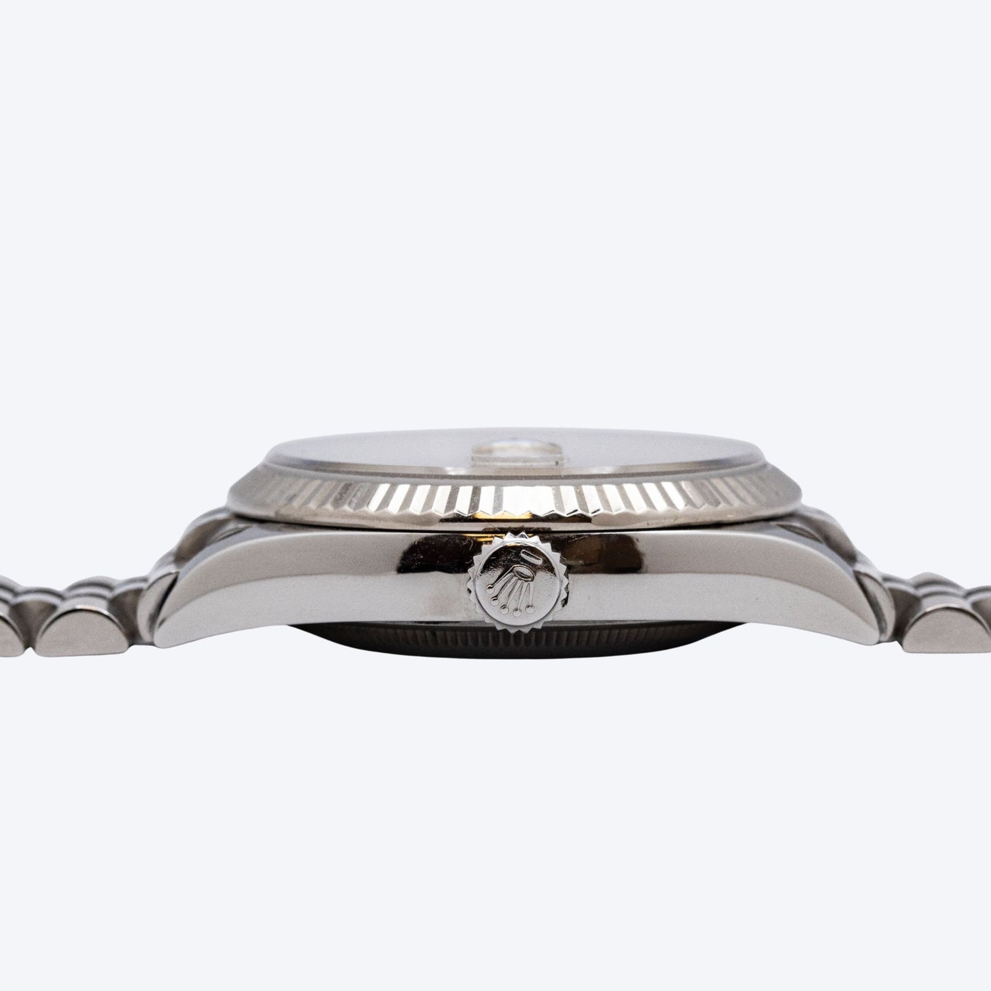 Pre Owned Rolex Datejust 36 White Roman Dial 126234 Fluted Bezel