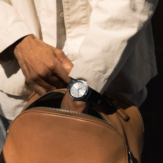 Shinola Duck 40mm Midnight Blue Dial Rubber Strap Watch
