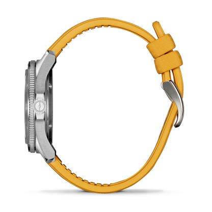 Shinola Duck 40mm Canary Yellow Dial Rubber Strap Watch