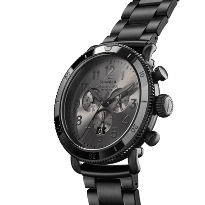 Shinola Runwell Sport Chronograph 48mm Gunmetal Dial Stainless Steel Watch