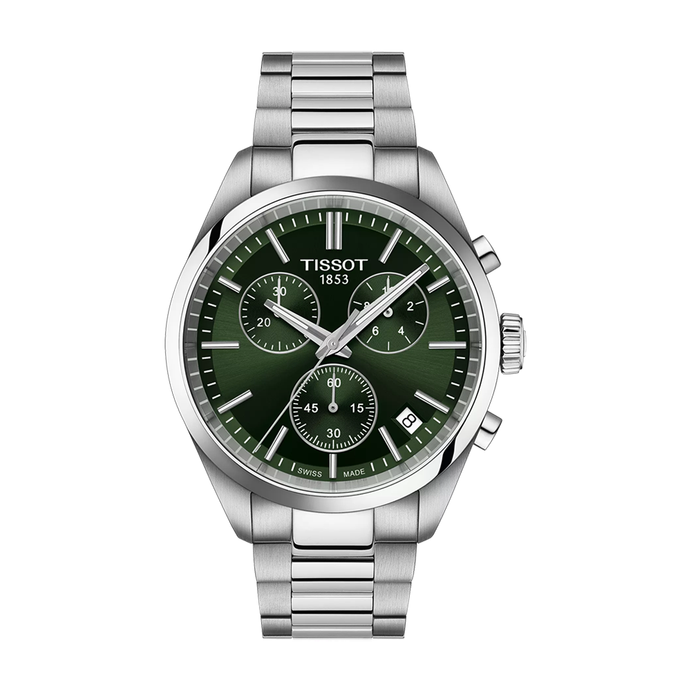 Tissot PR 100 40mm Chronograph Green Dial Watch
