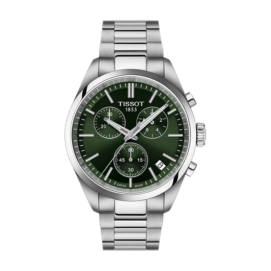 Tissot PR 100 40mm Chronograph Green Dial Watch
