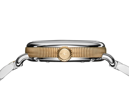 Shinola Birdy 34mm Petoskey Stone Dial Two-Tone Bracelet Watch