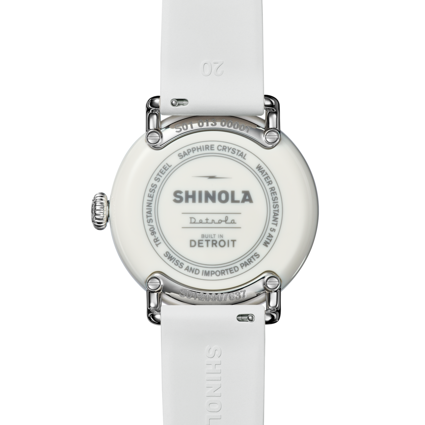 Shinola Detrola 41mm Nude Dial Cream Rubber Strap Watch