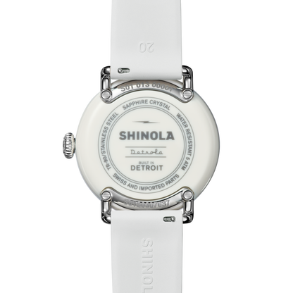 Shinola Detrola 41mm Nude Dial Cream Rubber Strap Watch