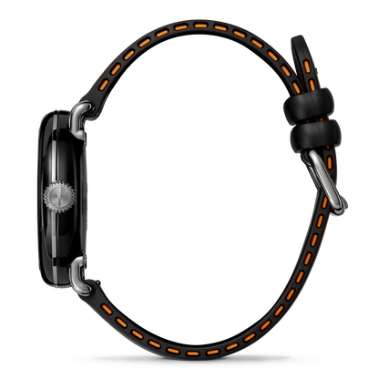 Shinola Detrola 41mm Black Dial Rubber Strap Watch