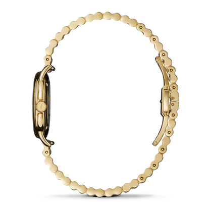 Shinola Runabout 25mm Petoskey Stone Dial Gold PVD Watch