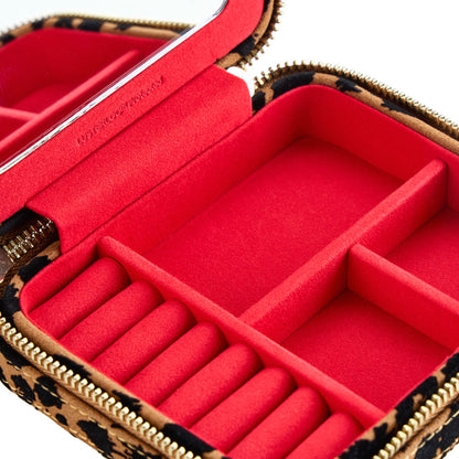Savanna Leopard Print Jewellery Zip Case