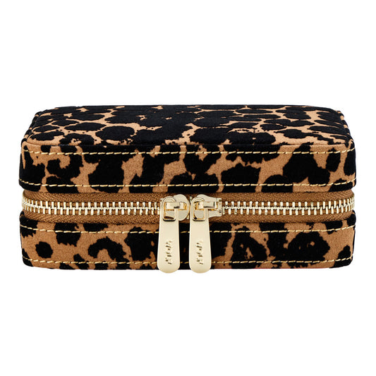 Savanna Leopard Print Jewellery Zip Case