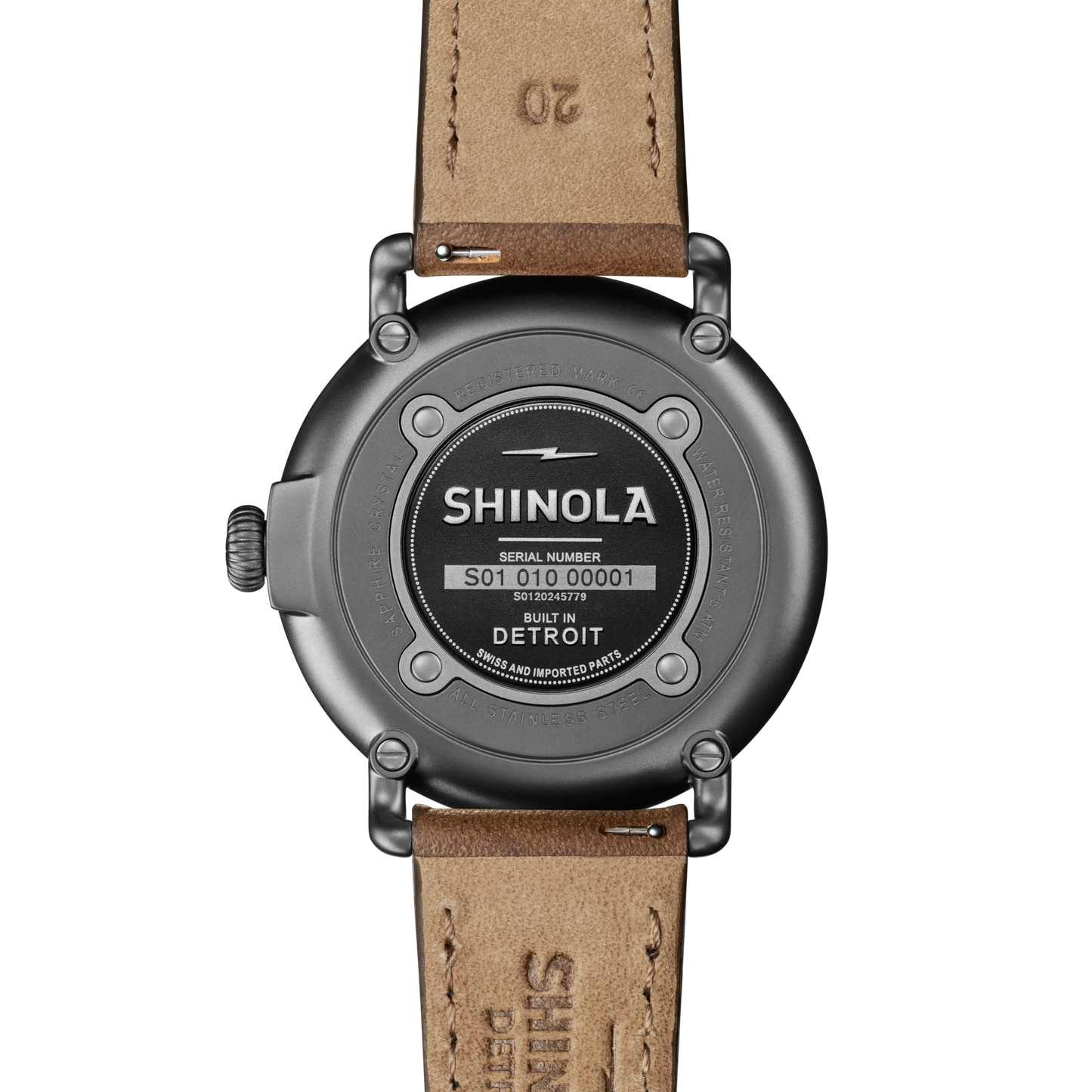 Shinola Runwell 41mm Petoskey Stone Dial Leather Strap Watch