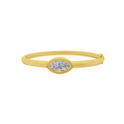 Ella Rose 14K Yellow Gold Marquise Diamond Bangle Bracelet