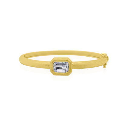 Ella Rose 14K Yellow Gold Emerald-Cut Diamond Bangle Bracelet