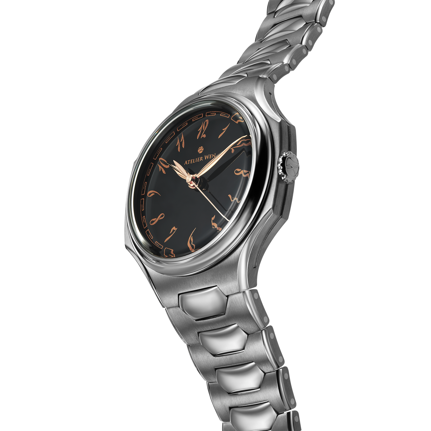 Atelier Wen Inflection Black 墨 Mò 40mm Tantalum Bracelet Watch