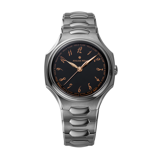 Atelier Wen Inflection Black 墨 Mò 40mm Tantalum Bracelet Watch